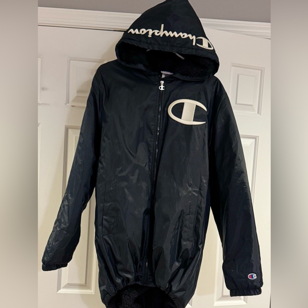 Champion Black Full-Zip Hooded Jacket